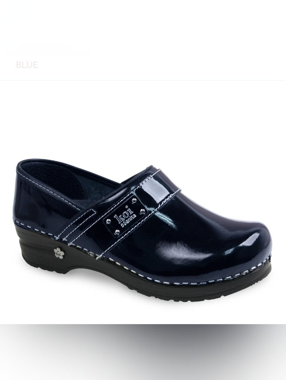 Sanita Koi by Sanita Lindsey Blue Patent Clog EUR 37